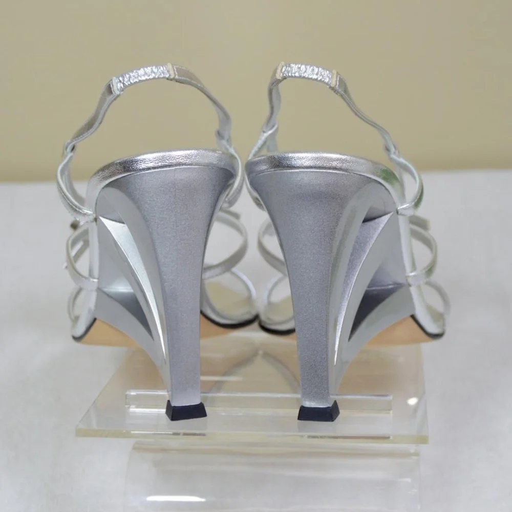 🏷️ NWT Kate Spade Silver/Metallic Sandals 🇮🇹